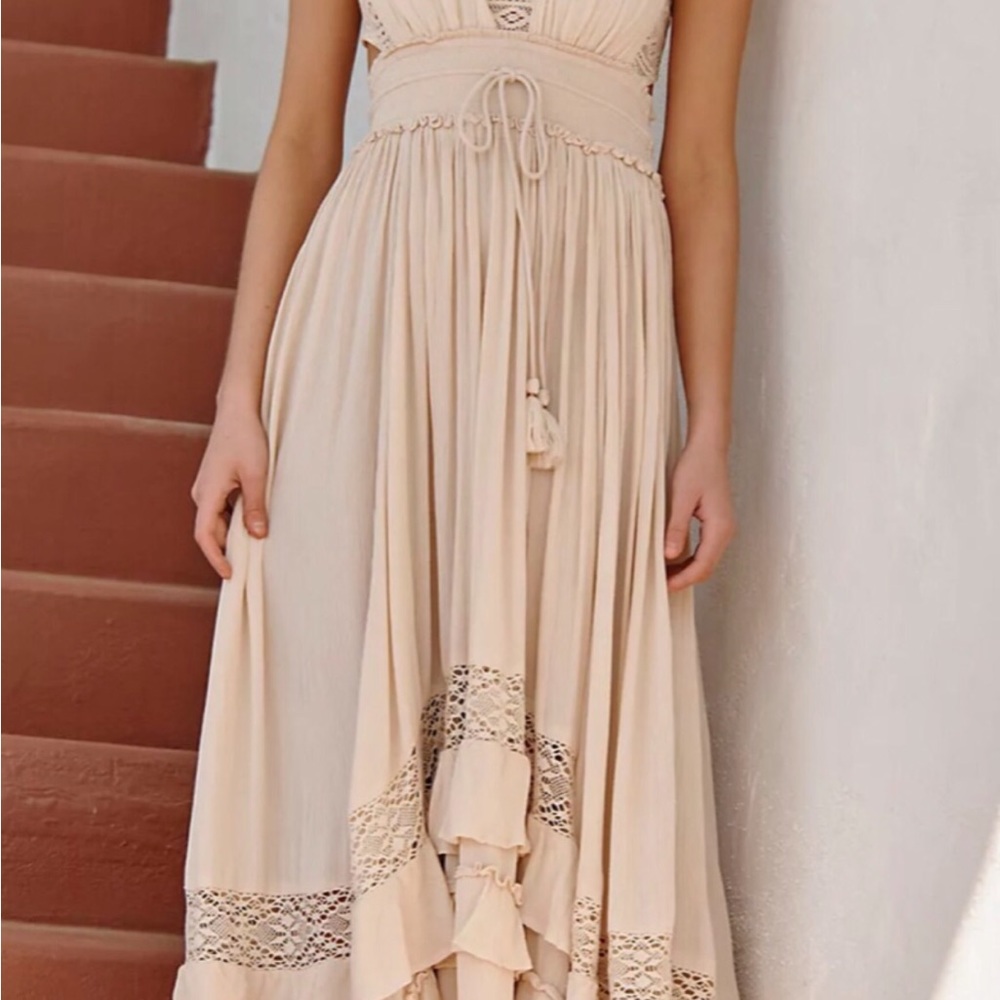 Free People Santa Maria dress summer khaki